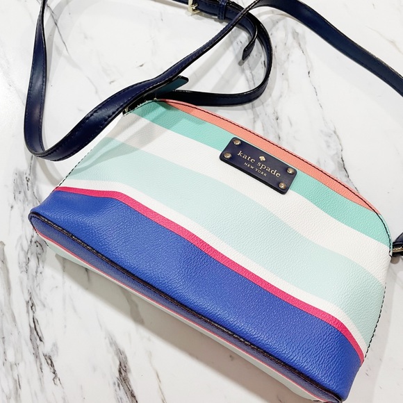 Kate Spade Striped Crossbody Purse - Picture 9 of 14